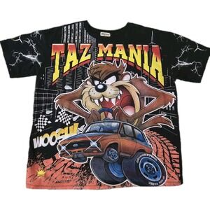 Taz Mania Monster Truck Front AOP Crown Tag Modern Size XL Racing Cartoon